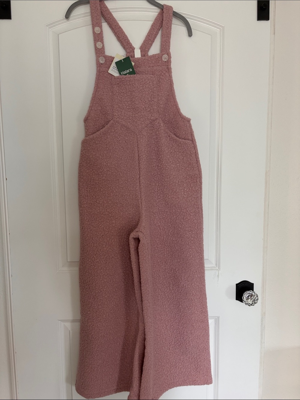 HALARA Dusty Rose Poly wool feel Overalls